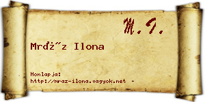 Mráz Ilona névjegykártya